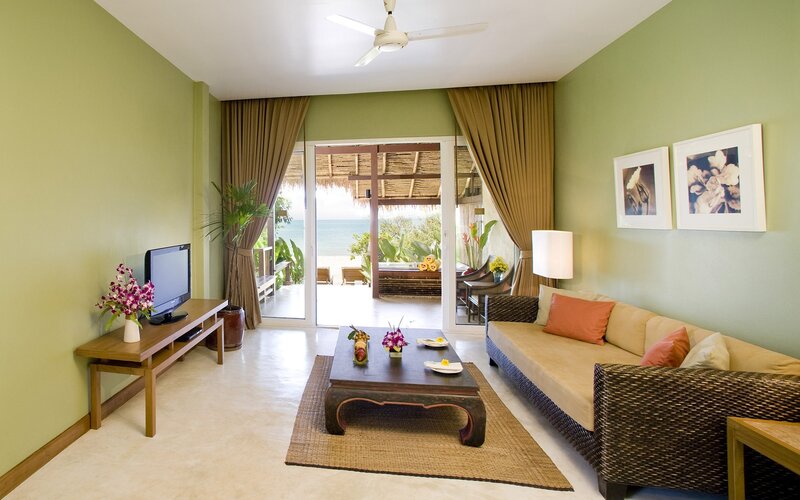 Coastal living room with ocean view