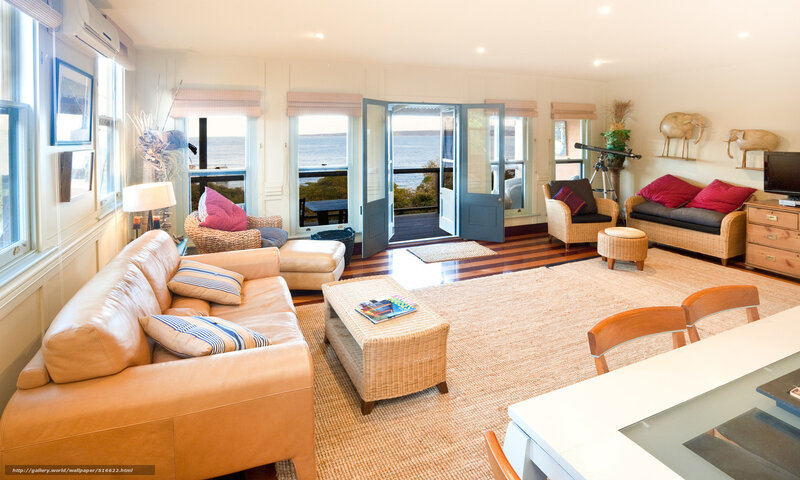 Coastal living room with ocean view