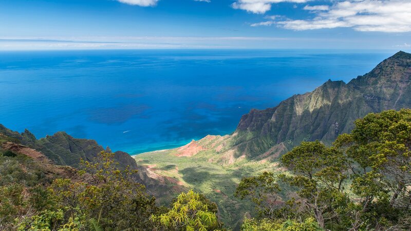 Coastal Mountain Range — Blue, Serene, Afternoon