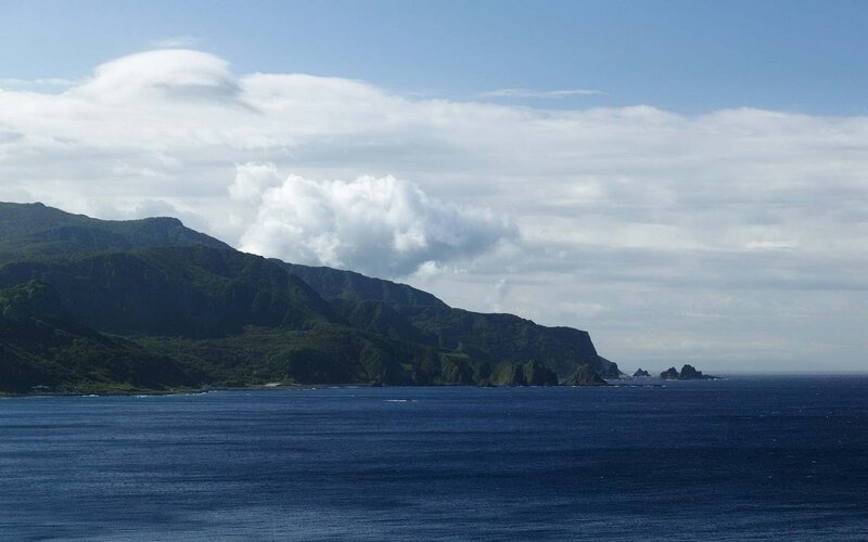 coastal mountains and ocean
