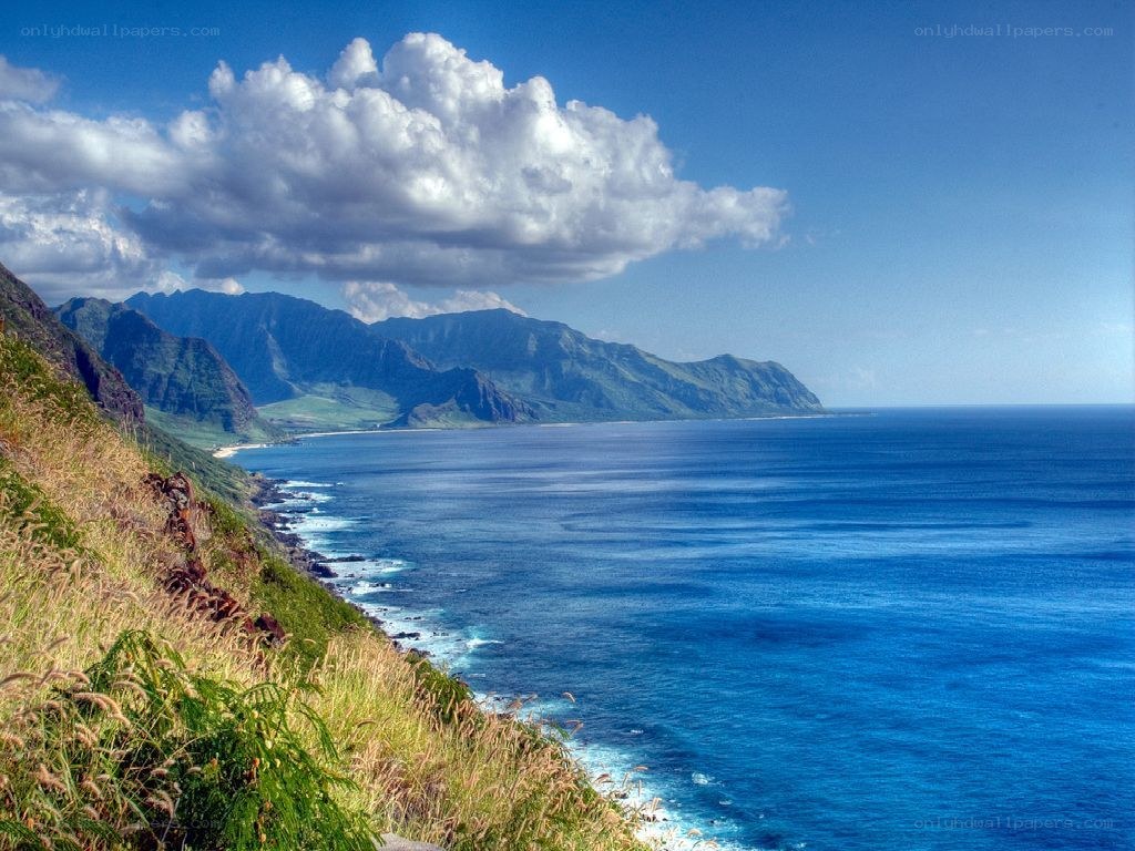 coastal mountains and ocean view
