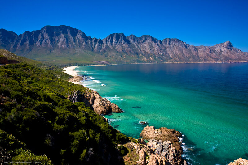 coastal mountains and turquoise sea