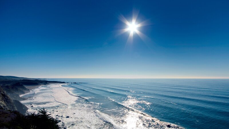 Coastal Ocean View — Blue, Serene, Afternoon, Photograph