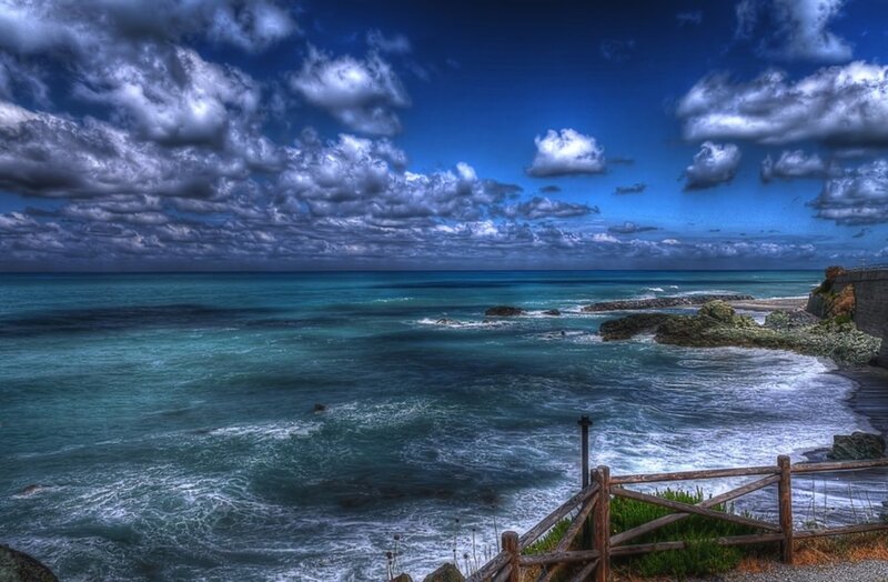 Coastal Ocean Waves — Blue, Dramatic