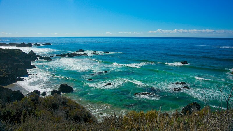 Coastal Ocean Waves — Blue, Serene, Afternoon, Photograph