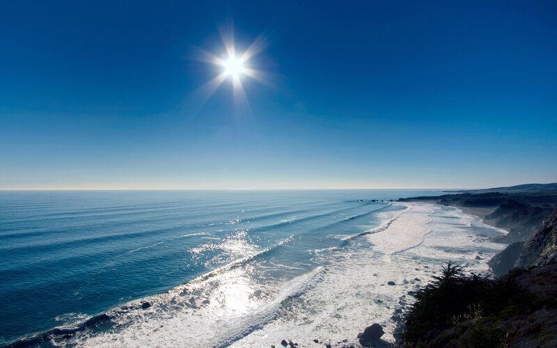 Coastal Ocean Waves — Blue, Serene