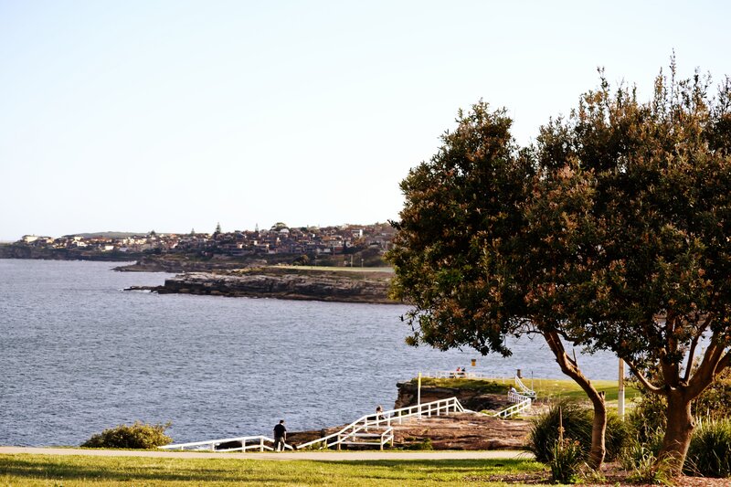Coastal park with sea view