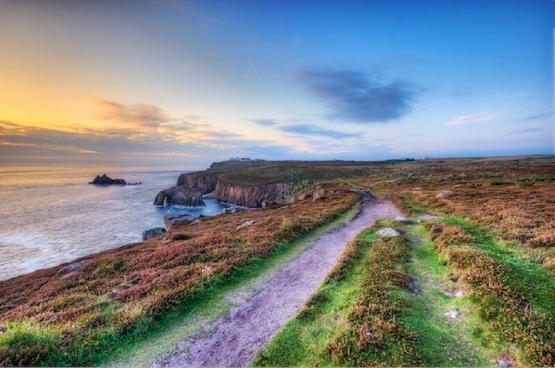Coastal Path at Sunset — Blue