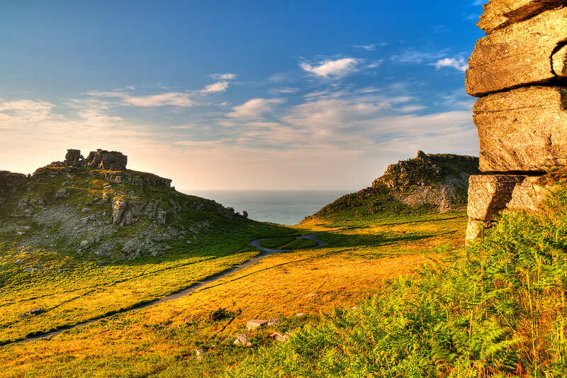 Coastal Path Between Cliffs