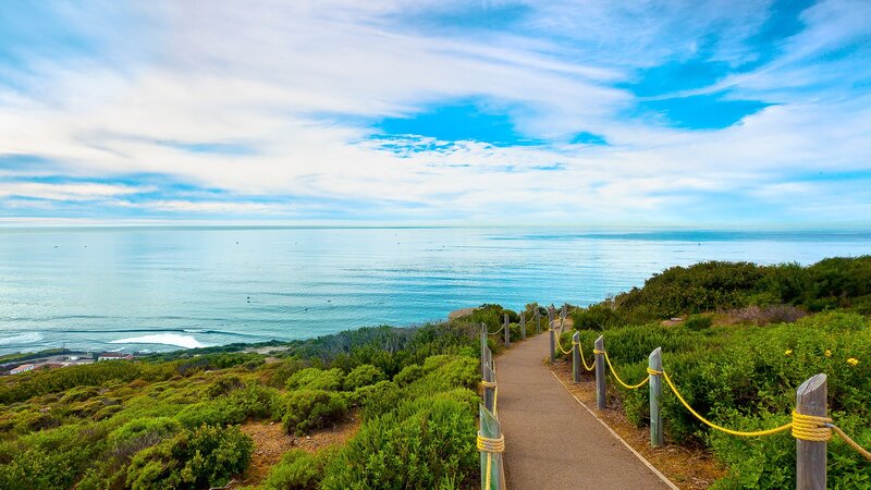 Coastal Path to Ocean — Blue, Serene