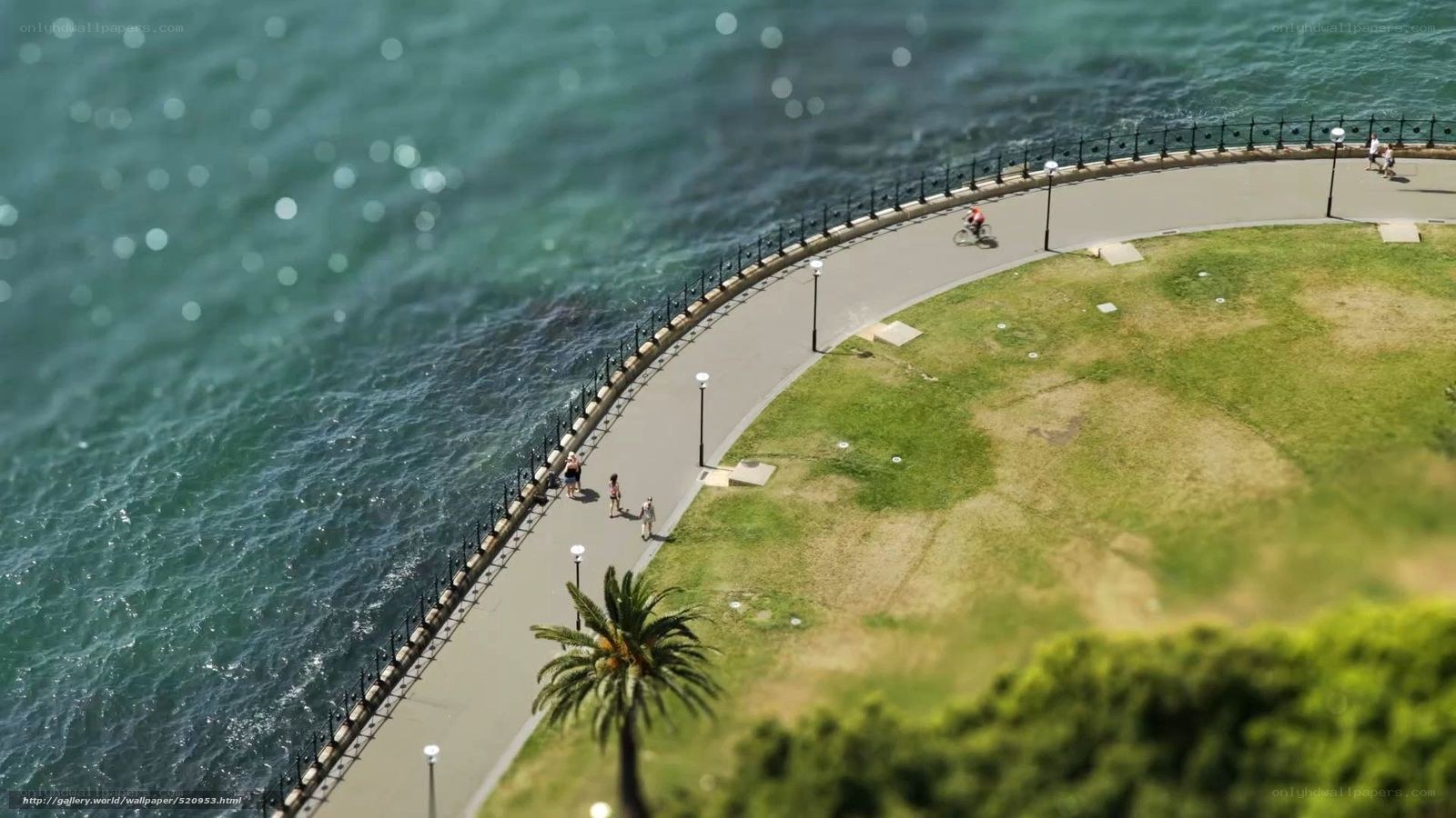 Coastal path with people
