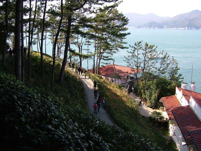 Coastal path with sea view