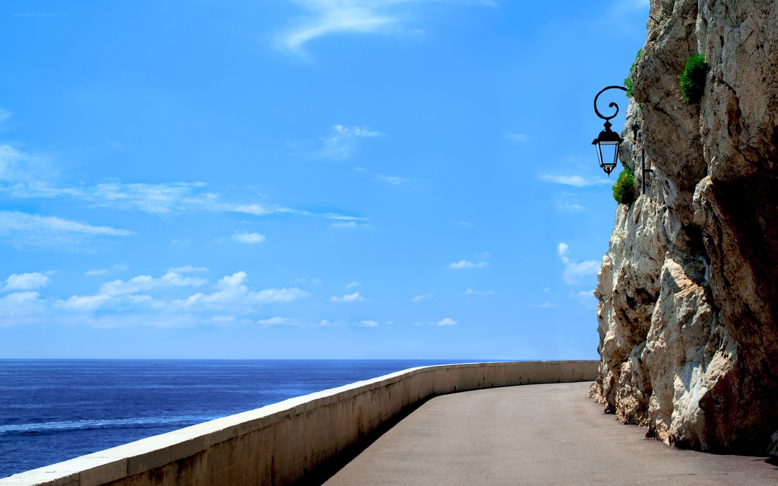 Coastal path with sea view