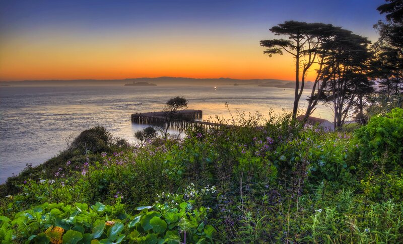 Coastal Pier at Sunset
