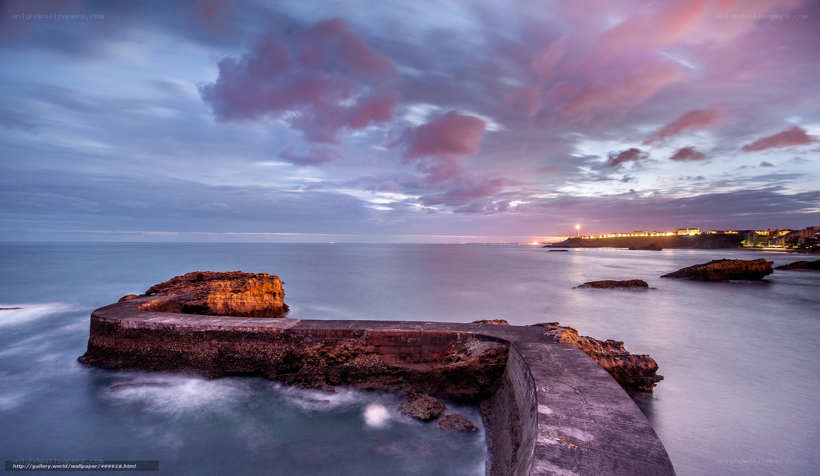 Coastal pier at twilight