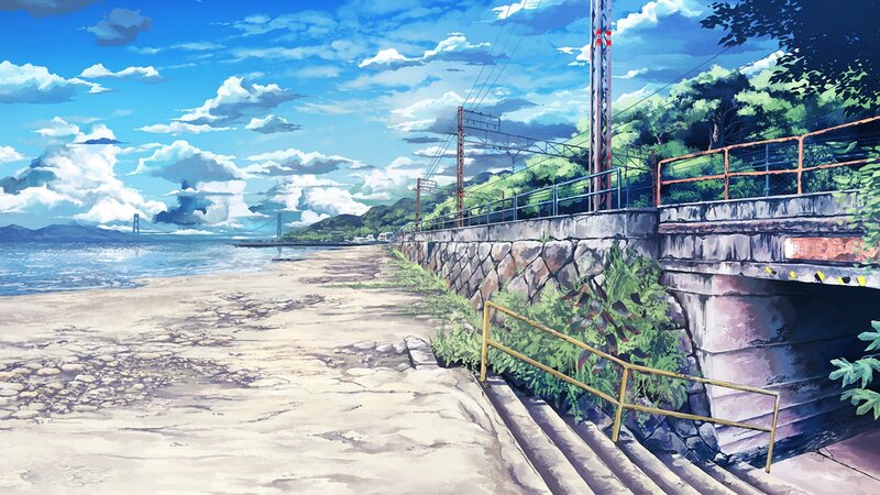 Coastal Railway Scene
