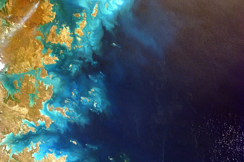 Coastal Region from Space — Blue