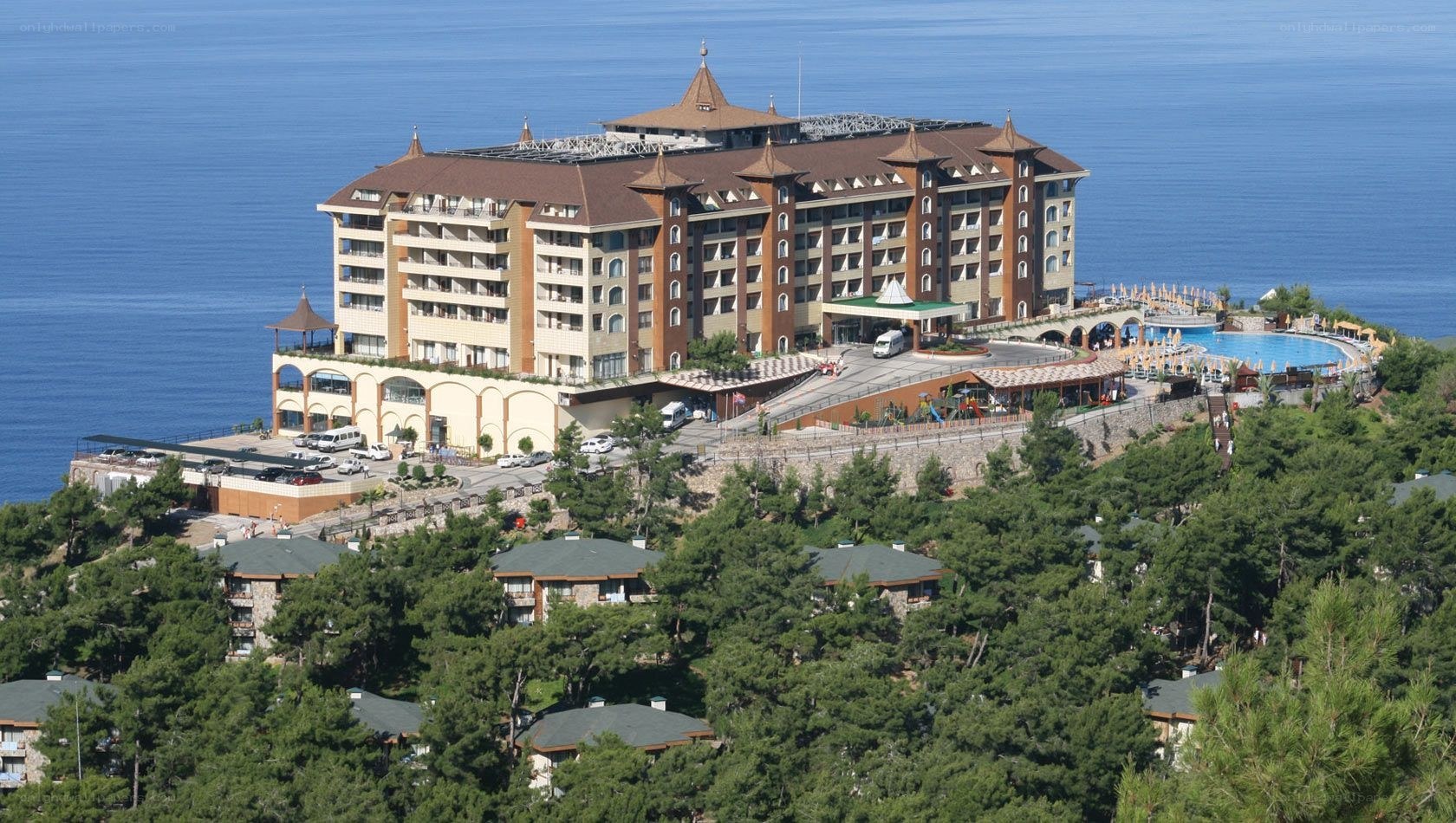 Coastal resort hotel with pool