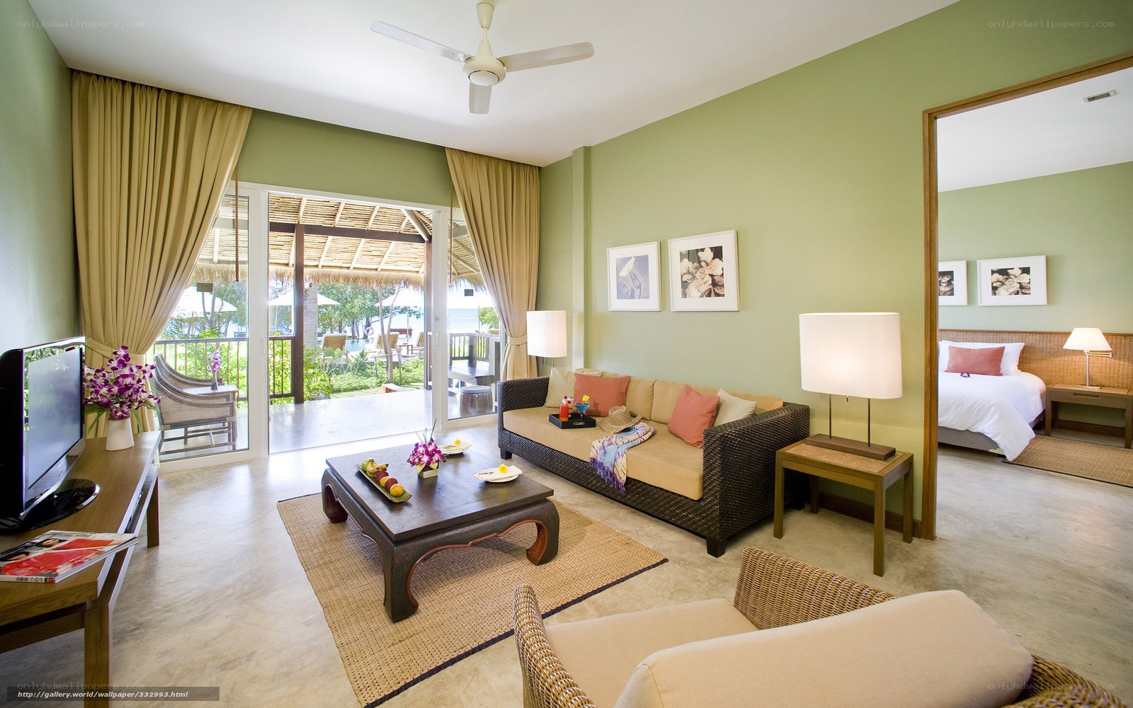 Coastal resort suite interior