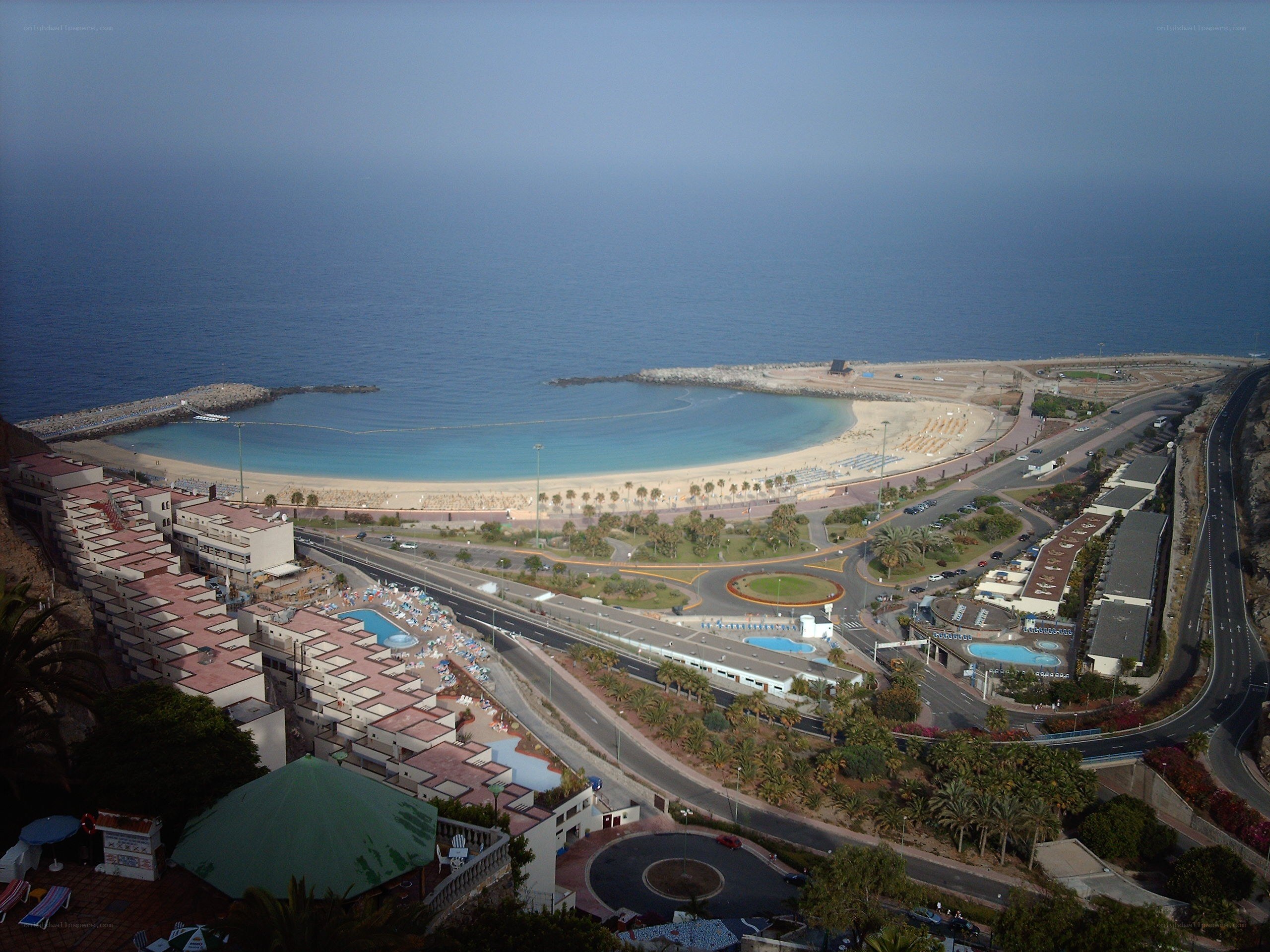 coastal resort town view