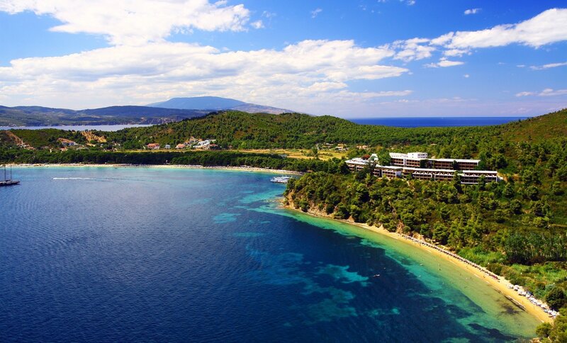 coastal resort with clear blue waters