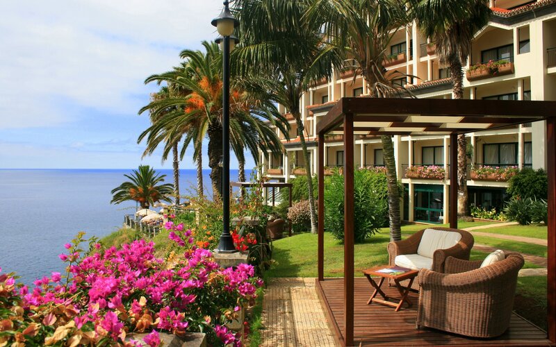 Coastal Resort with Flowers