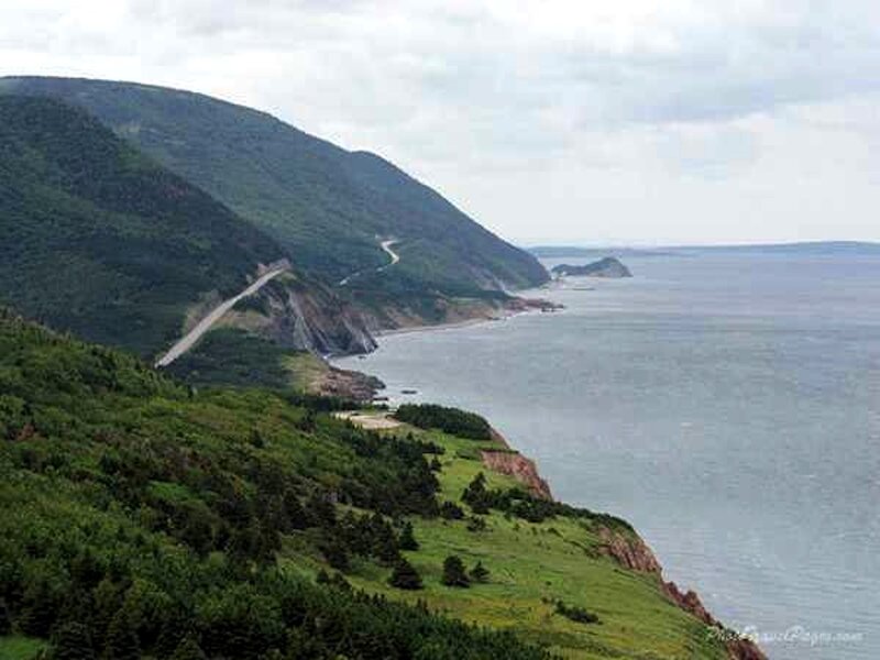 Coastal Road Along Cliffs — Green