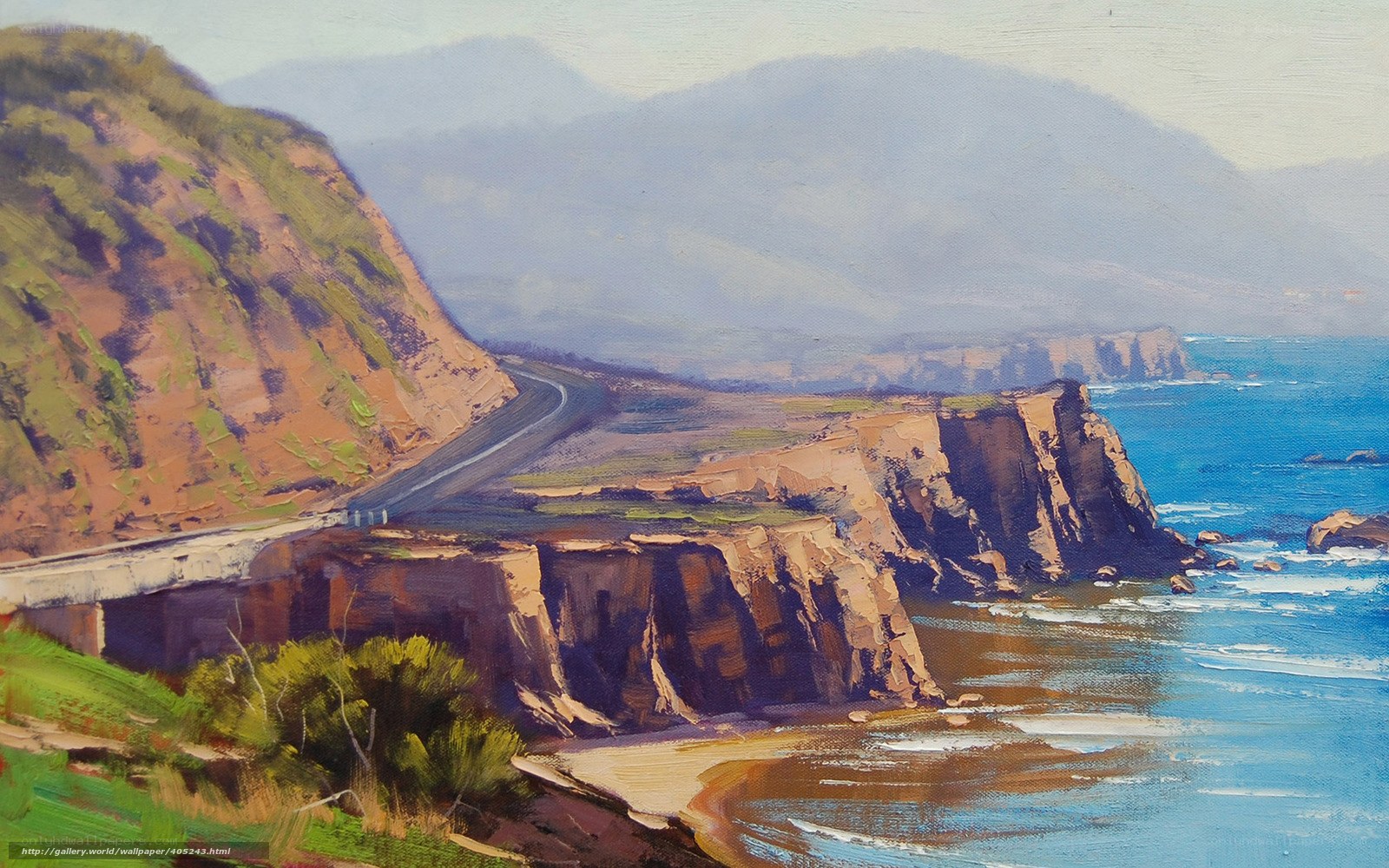 Coastal Road Along Cliffs