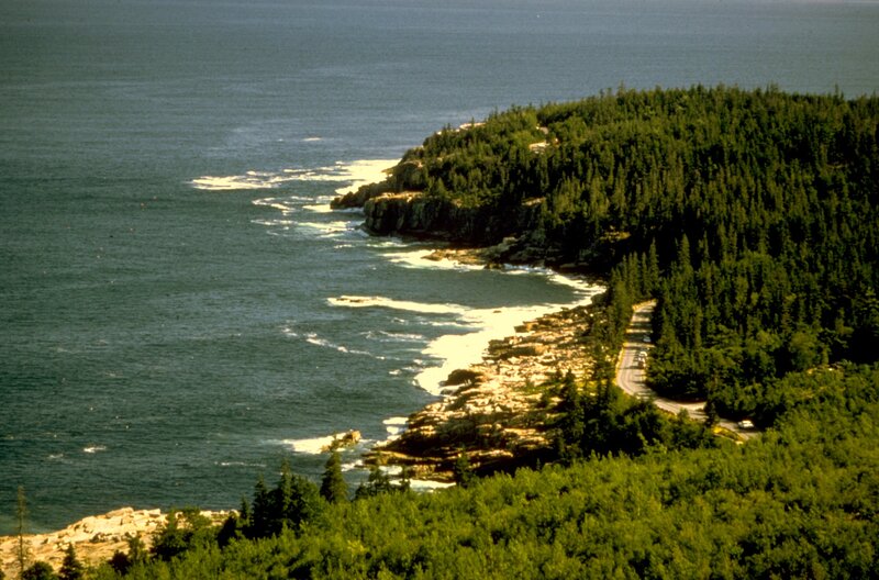 coastal road along rocky shore