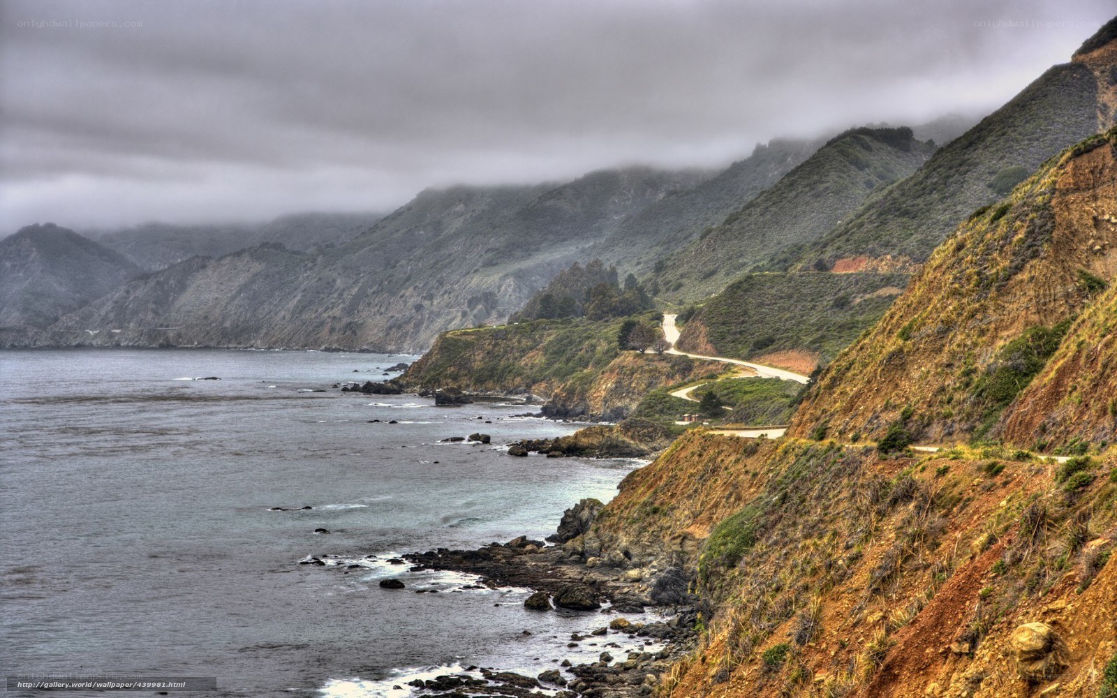 coastal road along rugged cliffs