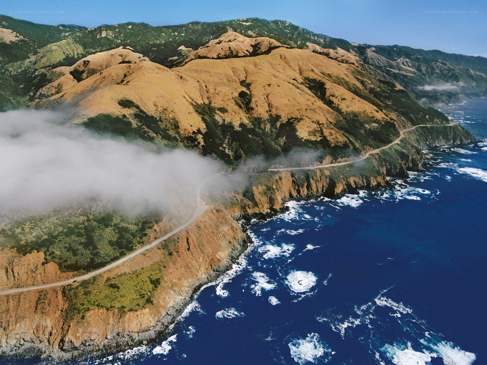 coastal road along rugged cliffs