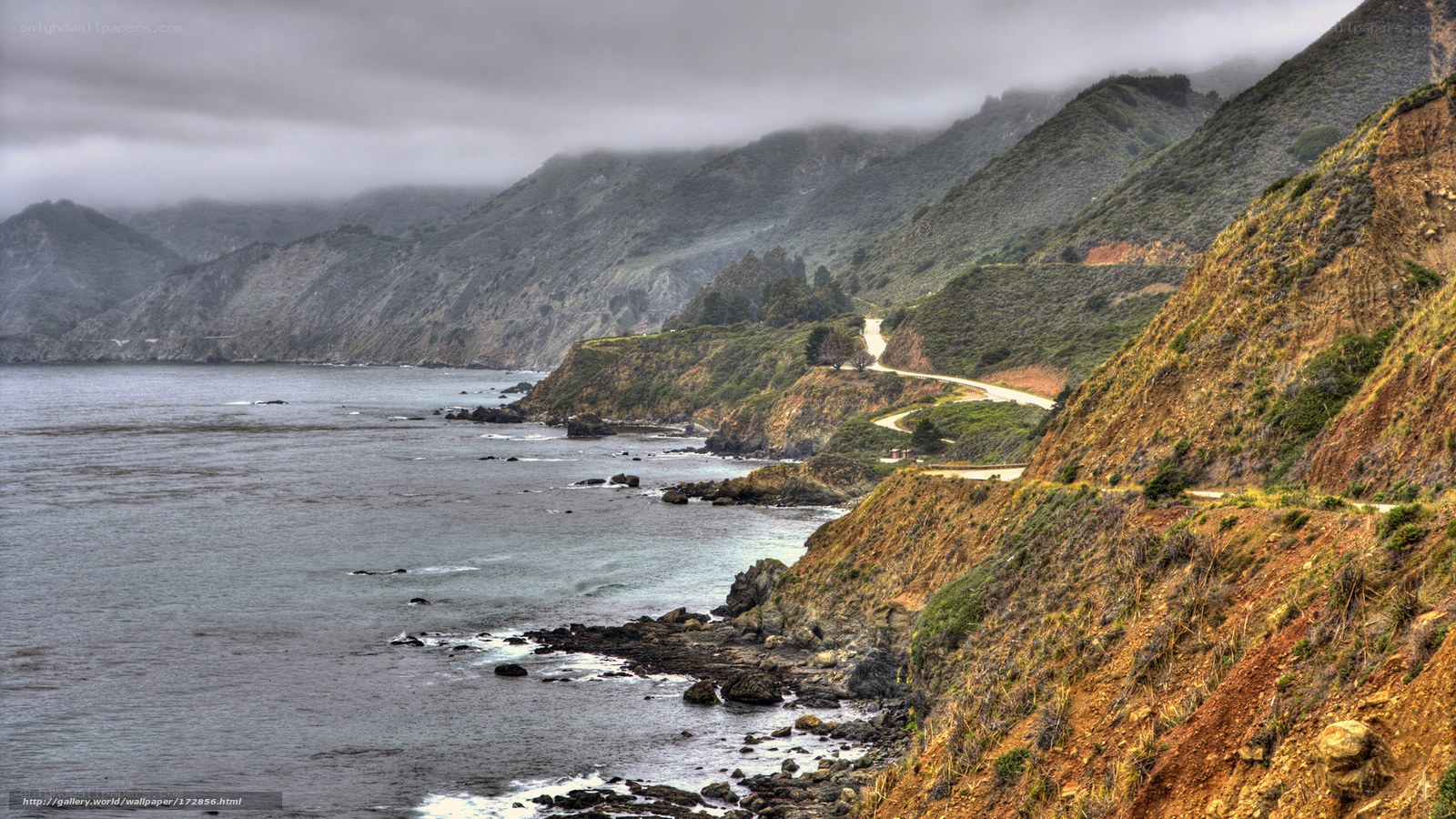 coastal road along rugged cliffs