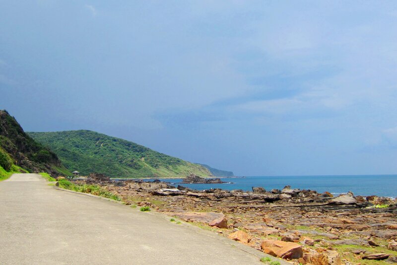 Coastal Road and Rocky Shore
