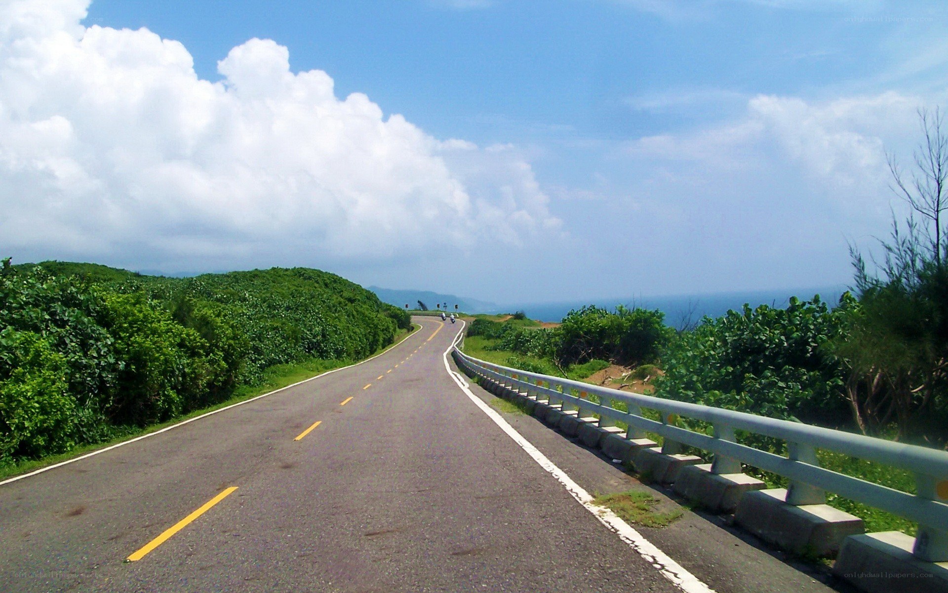 Coastal road with ocean view