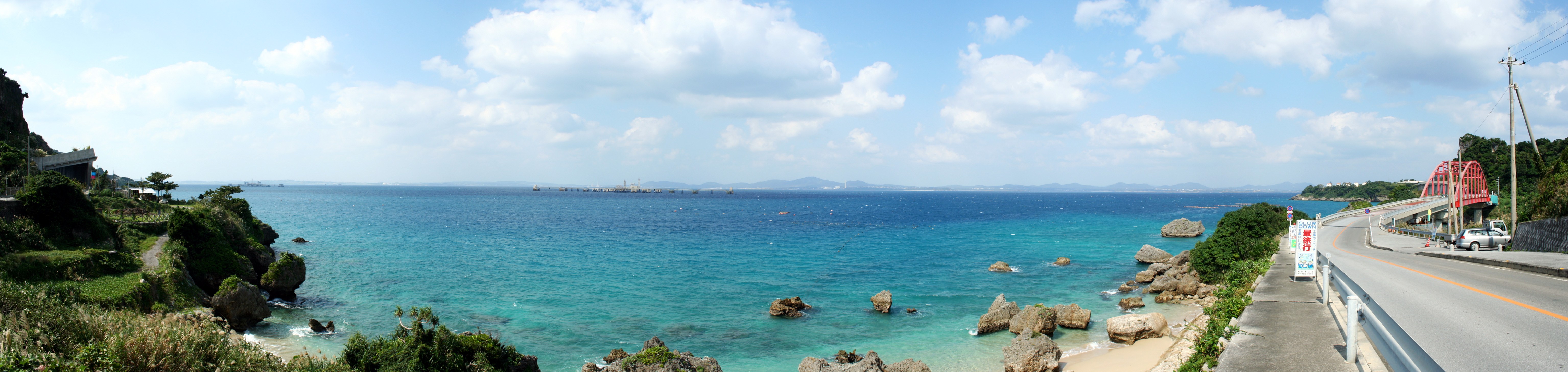 coastal road with turquoise sea