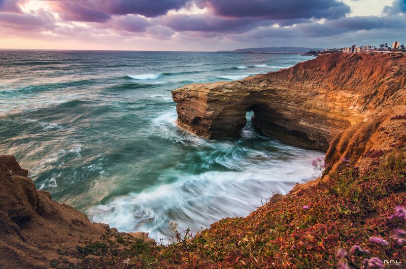 Coastal Rock Arch — Blue, Dramatic