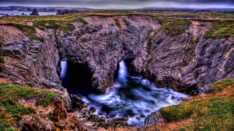 Coastal Rock Arch — Blue
