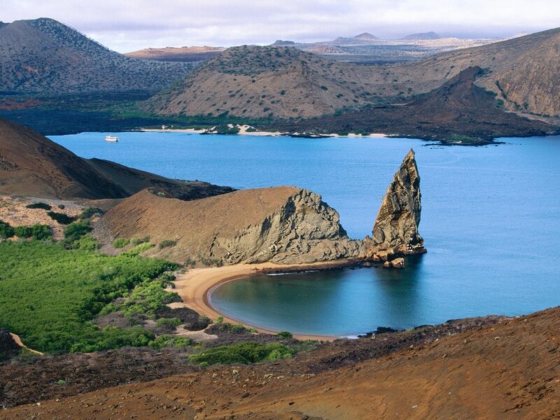coastal rock formation in galapagos