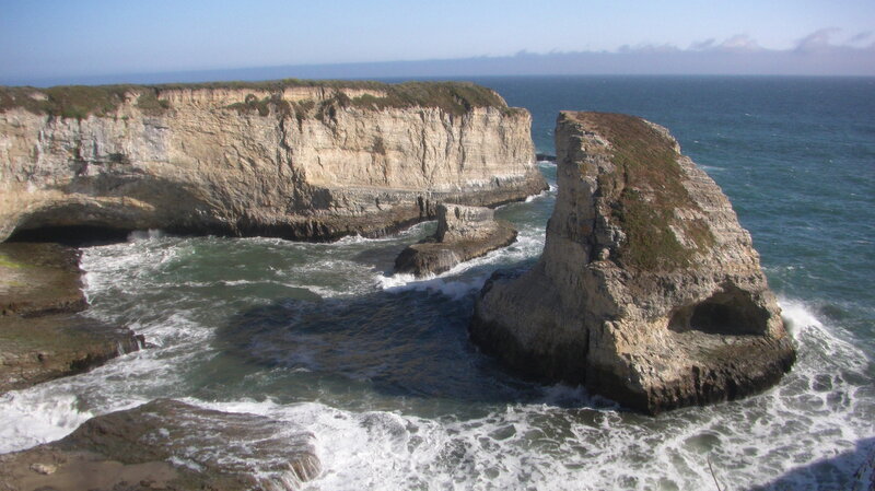 Coastal Rock Formations — Blue, Dramatic, Afternoon, Photograph