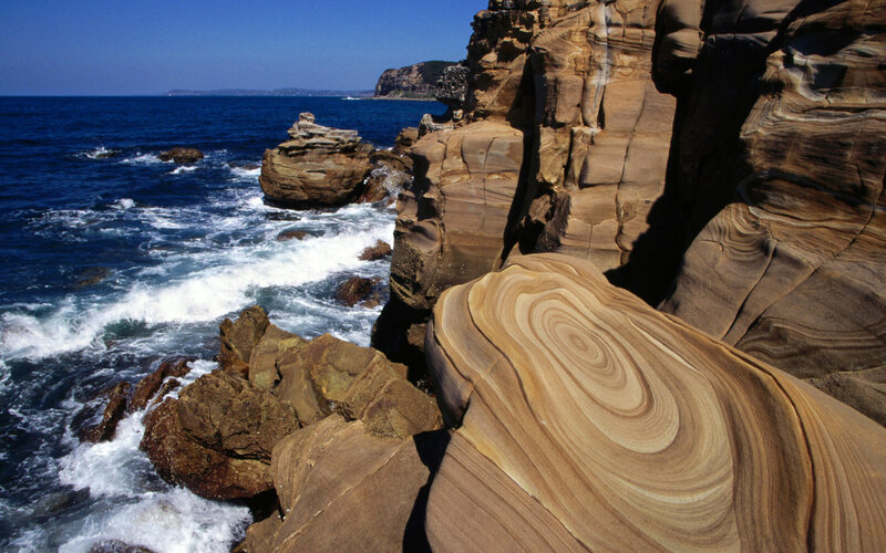 Coastal Rock Formations — Blue, Dramatic, Afternoon