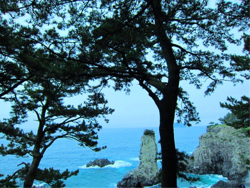 Coastal Rock Formations — Blue, Serene