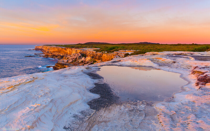 Coastal Rock Formations — Orange, Serene