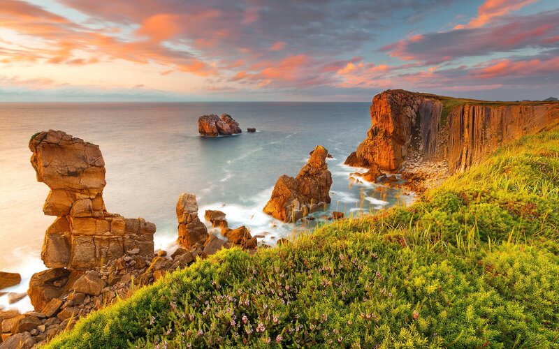 Coastal Rock Formations — Orange