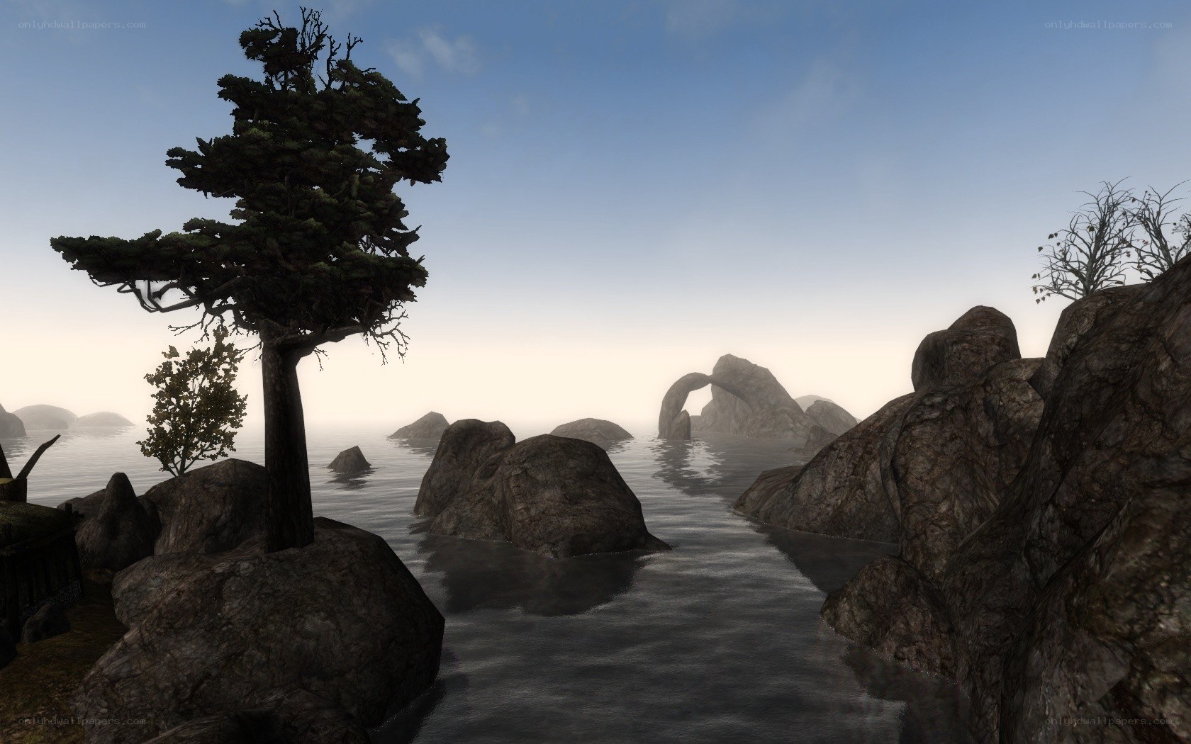 coastal rocks and arch