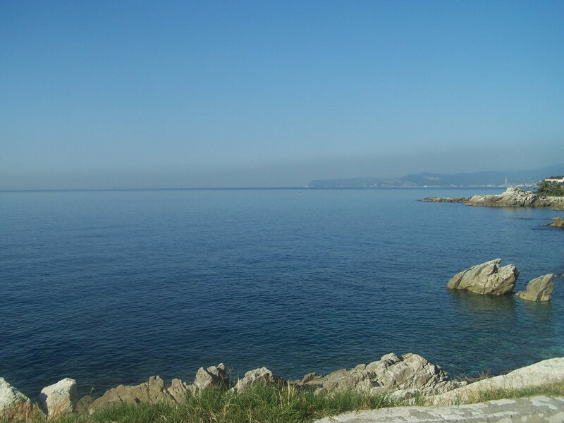 coastal rocks and calm sea