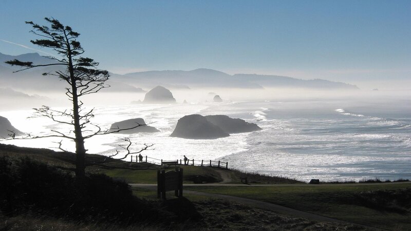 Coastal Rocks and Ocean — Blue, Serene, Morning