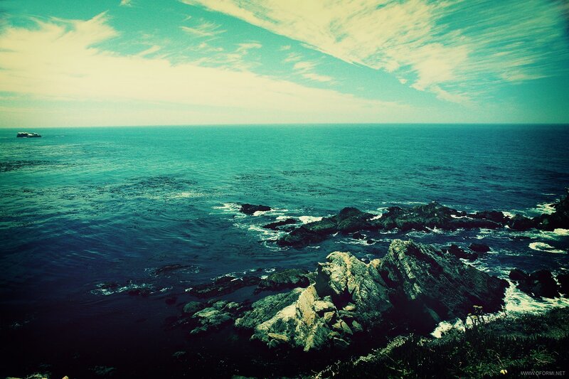 coastal rocks and ocean view