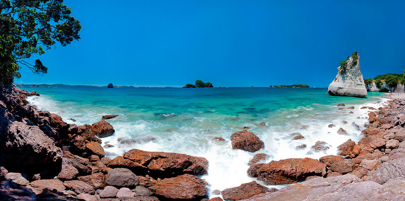 coastal rocks and turquoise water