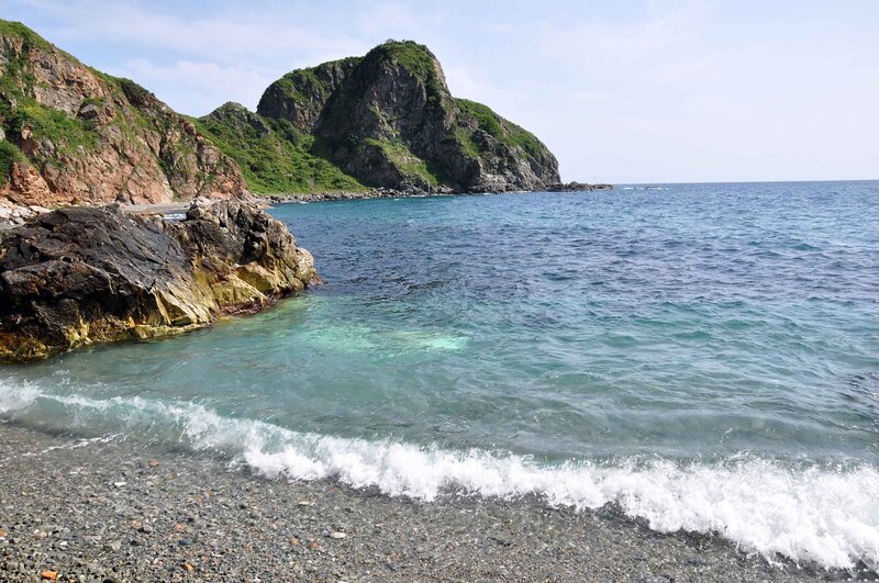 coastal rocks and turquoise water