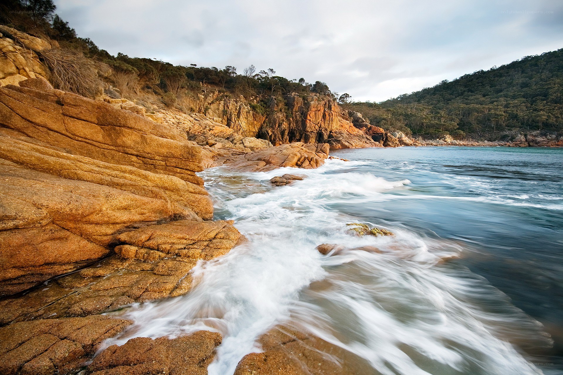 coastal rocks and waves